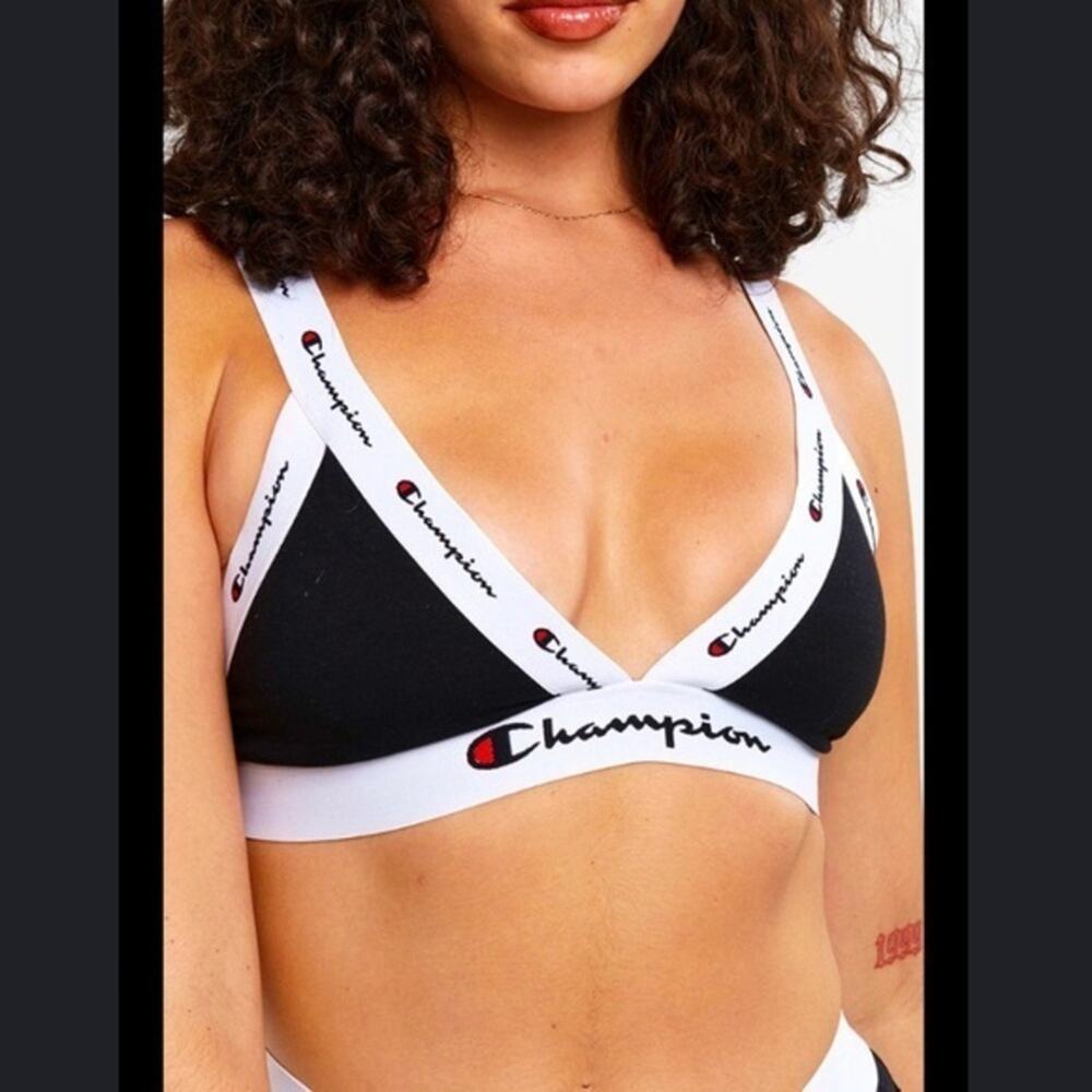 Champion Organic Triangle black sports bra XS